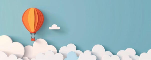 Open sky, endless opportunities, flat design illustration