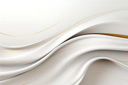 Abstract white and gold wavy background.
