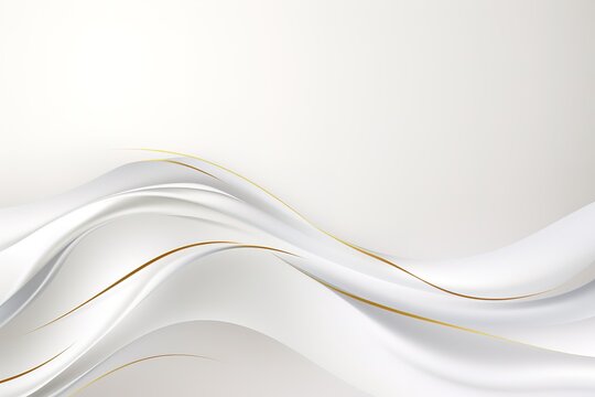 Abstract white and gold wavy background.