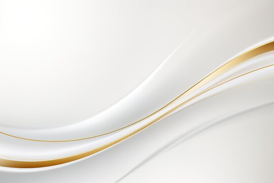 Abstract white and gold wavy background.