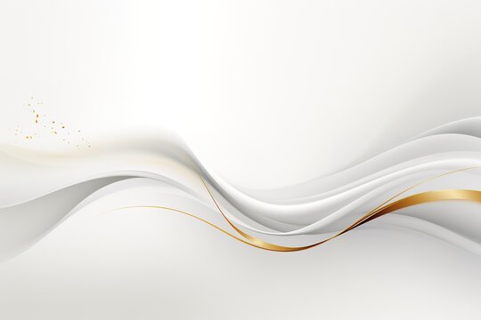Abstract white background with a gold line.