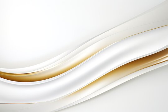 Abstract white background with gold accents.