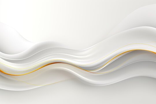 Abstract white background with gold lines.