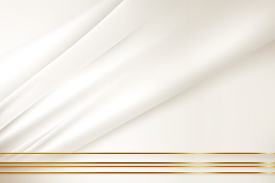 Abstract white background with gold lines.