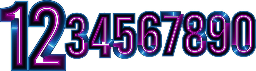 Leinwandbilder - Vector set of number, Simple numbers icon set of 1-31 numbers simple black style symbol sign for Calendar, neon numbers