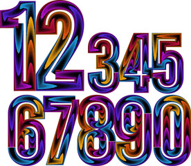 Leinwandbilder - Vector set of number, Simple numbers icon set of 1-31 numbers simple black style symbol sign for Calendar, neon numbers