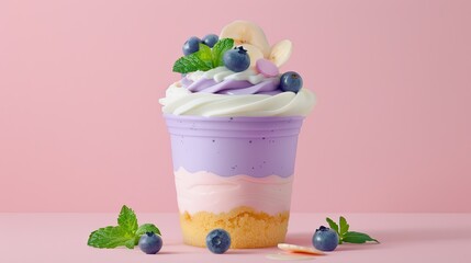 Wall Mural - Blueberry cheese cake