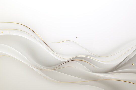 Abstract white background with golden lines.
