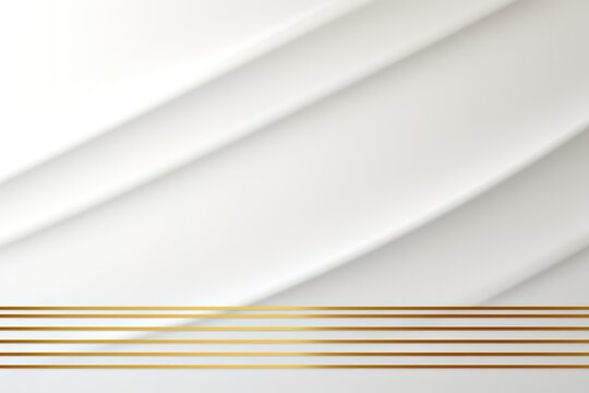 Abstract white background with golden lines.