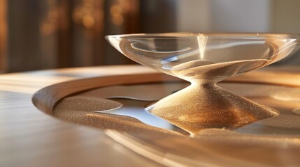 Poster - A sand clock with a unique shape, such as a spiral or star, adding an artistic and unconventional touch to timekeeping.