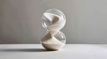 Poster - A sand clock with a unique shape, such as a spiral or star, adding an artistic and unconventional touch to timekeeping.