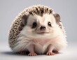 © Jelena Rose - cute smiling hedgehog Wild forest animal for children book Generative AI