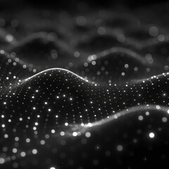 Wall Mural - A black and white photo of a starry sky with a lot of dots