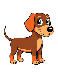 Wall Mural - Cute dog cartoon character illustration