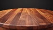 © Johannes - Beautiful empty round wooden desk table.
