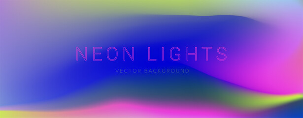 Aufkleber - Blurred ambient vector background in neon vibrant colors.