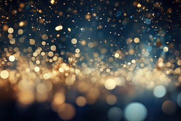 Poster - Abstract background with colorful bokeh and holiday or festive lights