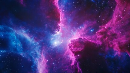 Wall Mural - Cosmic Nebula in Vibrant Colors