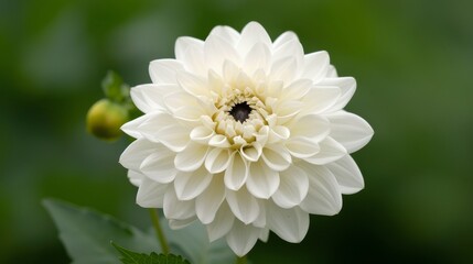 Poster - White Anemone Flower Blooming in Soft Natural Light