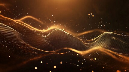 Wall Mural - Golden Wave Abstract Background