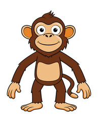 Sticker - A monkey cartoon character design