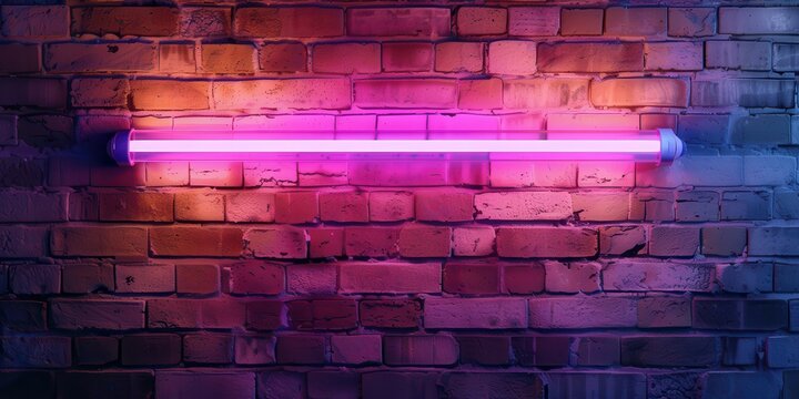 Favorites Neon Sign on Brickwork - 3D Rendered Stock Image for Online Banner Ads