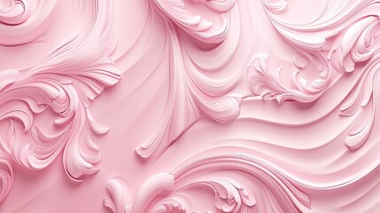 Fototapete - Textured 3D pink background with intricate patterns and soft shadows, perfect for rich and detailed designs.