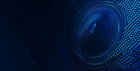 Poster - vector abstract security system concept with a fingerprint on technology background design