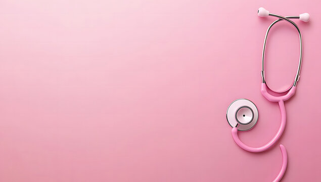 a banner design with the text Insurance Health with a stethoscope isolated on a pink background design