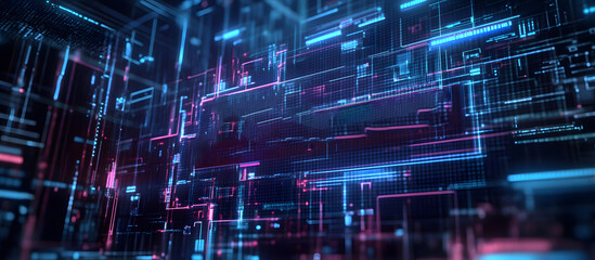 Fototapete - A high-tech banner design where the text Data Protection is rendered within a holographic sphere. representing the protective barrier of data security design