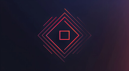 Fototapete - Vector logo with an abstract geometric shape and lines, forming the letter S in light colors on a dark background for the design of business cards, web UIUX elements, or graphic illustrations design