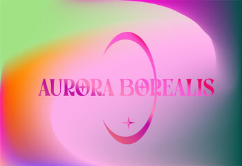 Wall Mural - Abstract blurred background in The Northern Lights colors.