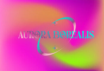 Wall Mural - Aurora Borealis background. Abstract blurred image in The Northern Lights colors.