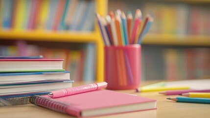 School Supplies on a Desk