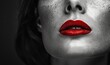 © Александр Михайлюк - Woman with red lip photography monochrome
