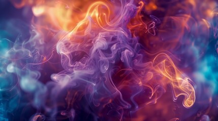 Poster - Vibrant Abstract Background with Organic Forms. Liquid or Smoke Wallpaper