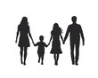 © MR. INVINCIBLE - family silhouette isolated over white background