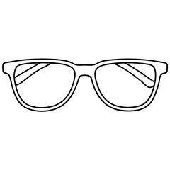 Sticker - Sunglasses isolated on line art vector