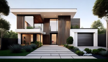 Wall Mural - Exterior of a modern house