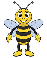 Canvas Print - bee cartoon character design