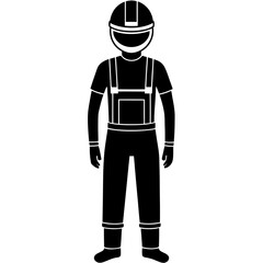 Wall Mural - The man a head on helmet art vector