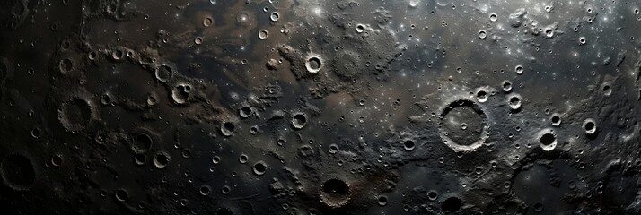 Wall Mural - a close up of a planet with many craters