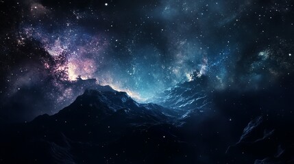 Wall Mural - Celestial Mountain Landscape