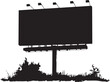 © Nazia - Grand billboard vector silhouette, silhouette of billboard for advertising