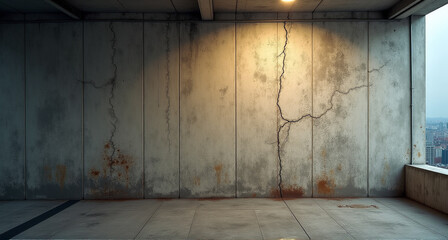 Wall Mural - empty room with wooden wall