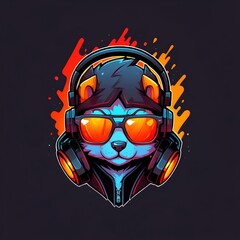 Sticker - Cool Animal Wearing Headphones