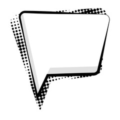 Sticker - Comic-style speech bubble with halftone dot pattern design