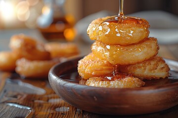 Poster - Sweet Fried Dough Drizzled with Golden Syrup