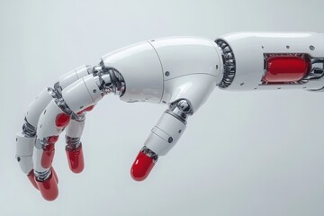 Poster - Human like robotic hand performing precise tasks emphasizing the blend of technology and dexterity