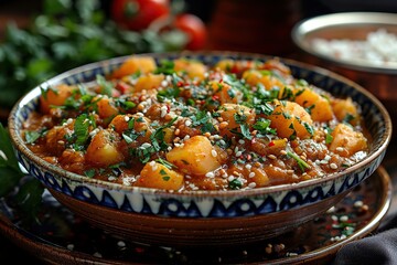 Canvas Print - Aromatic Indian Potato Curry